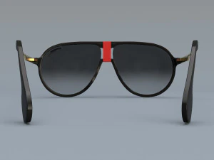 Carrera Square Pilot Sunglasses 3D Model