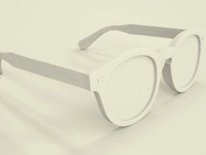 Oliver Peoples Transparent Frame Sunglasses 3D Model