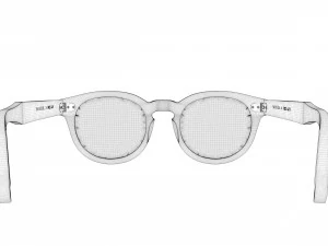 Oliver Peoples Transparent Frame Sunglasses 3D Model