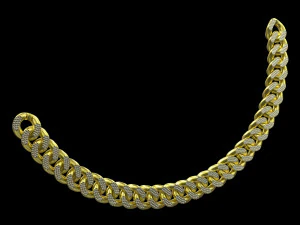 Iced Cuban Link Chain 3D Model
