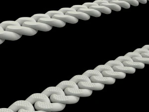 Iced Cuban Link Chain 3D Model
