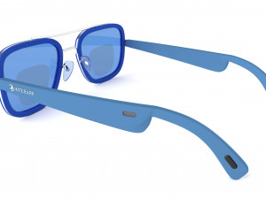 Smart Glasses Square Blue Frame 3Dモデル