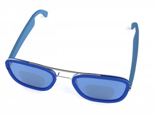 Smart Glasses Square Blue Frame 3D Model