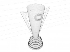 Gold Cup Concacaf Trophy 3D Модель