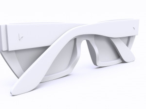 Dezi Classic unisex rectangular frame Sunglasses Model 3D