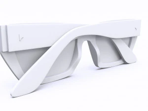 Dezi Classic unisex rectangular frame Sunglasses 3D Model