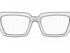 Dezi Classic unisex rectangular frame Sunglasses Model 3D