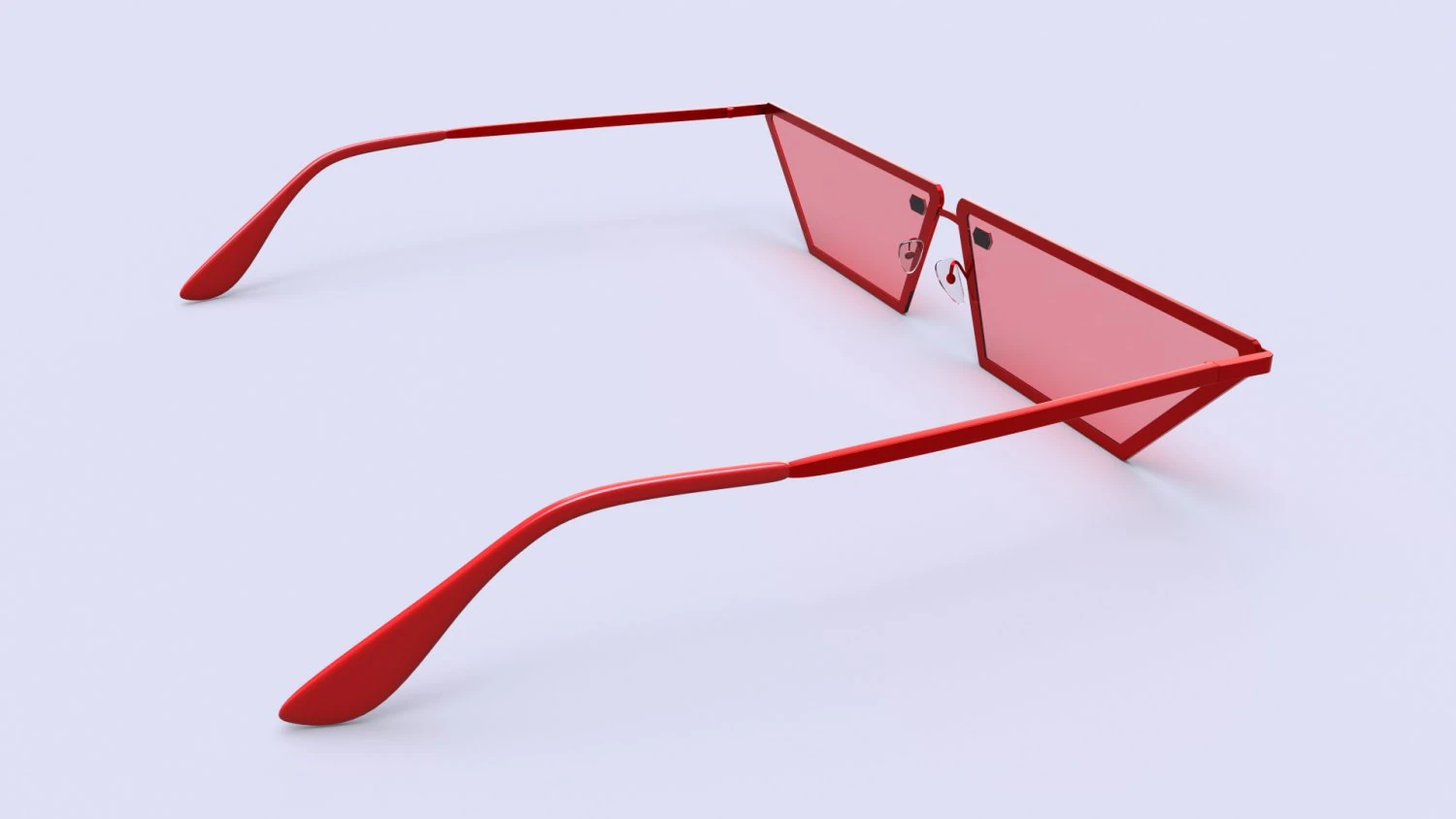 Flat lens Sunglasses For Women 3D Model .c4d .max .obj .3ds .fbx .stl .blend 