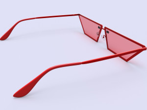 Flat lens Sunglasses For Women 3D 模型