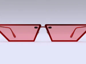Flat lens Sunglasses For Women 3D Model