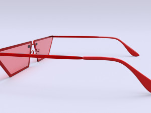 Flat lens Sunglasses For Women 3D Model