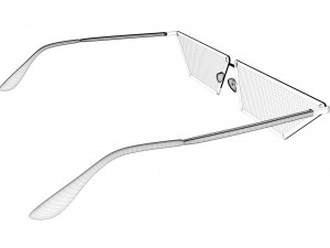 Flat lens Sunglasses For Women 3D Model