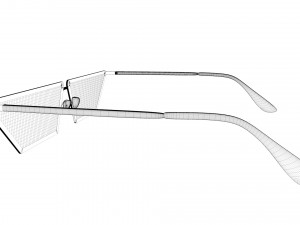 Flat lens Sunglasses For Women 3D Model