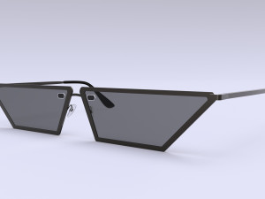 Flat lens Sunglasses For Women 3D Model