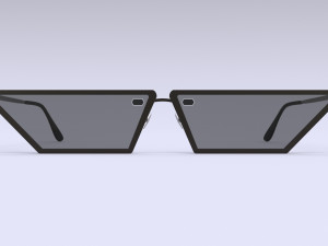 Flat lens Sunglasses For Women 3D Model