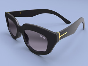 Dezi Square sunglasses women 3D Модель