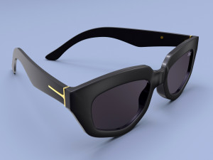 Dezi Square sunglasses women 3D Модель