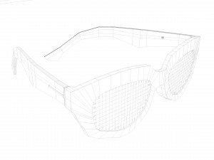 Dezi Square sunglasses women 3D Модель