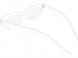 Dezi Square sunglasses women 3D Модель