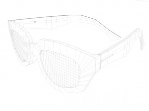 Dezi Square sunglasses women 3D Модель