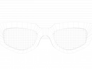 Dezi Square sunglasses women 3D Модель