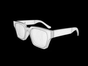 Kare &Ccedil;er&ccedil;eve G&uuml;neş G&ouml;zl&uuml;ğ&uuml; 3D Model