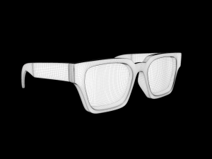 Square Frame Sunglasses 3D मॉडल