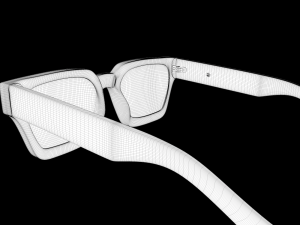 Square Frame Sunglasses 3D मॉडल