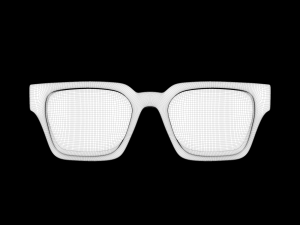 Square Frame Sunglasses 3D मॉडल