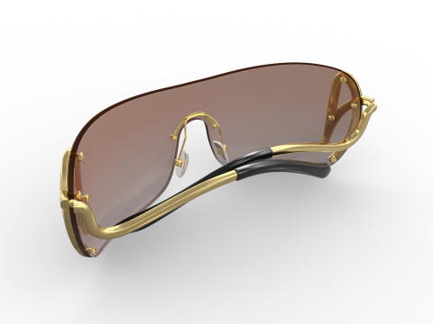 Custom sunglasses for women with the letter A Model 3D