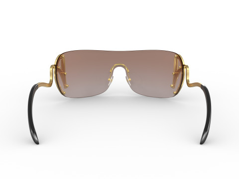 Custom sunglasses for women with the letter A Model 3D