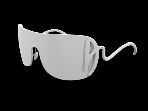 Custom sunglasses for women with the letter A Model 3D