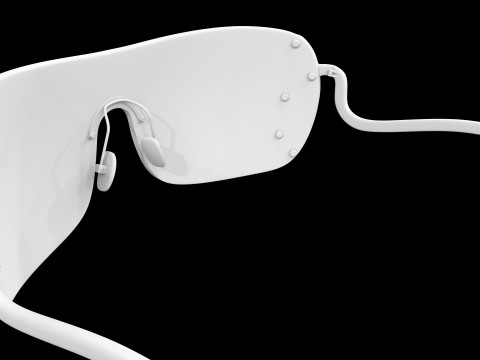 Custom sunglasses for women with the letter A Model 3D
