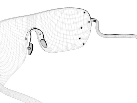 Custom sunglasses for women with the letter A Model 3D