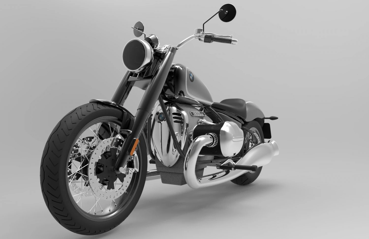 R18 First Edition Motorcycle 3D Model .c4d .max .obj .3ds .fbx .stl .blend 