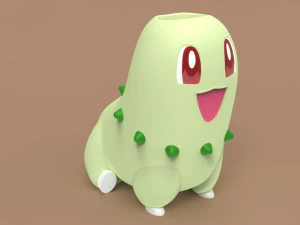 Pokemon Chikorita Blumentopf 3D Druckmodell