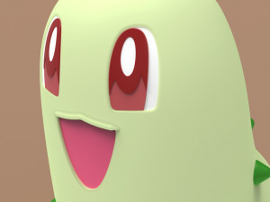 Pokemon Chikorita Flowerpot 3D Print Model