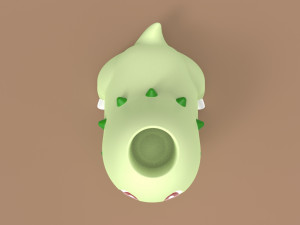 Pokemon Chikorita Flowerpot 3D Print Model