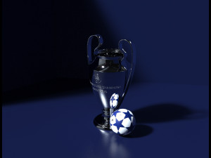 Champions League UEFA Trophy - SolidWorks and Keyshot Model 3D