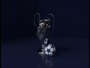 Champions League UEFA Trophy - SolidWorks and Keyshot Model 3D