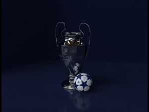 Champions League UEFA Trophy - SolidWorks and Keyshot Model 3D