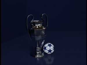 Champions League UEFA Trophy - SolidWorks and Keyshot Model 3D