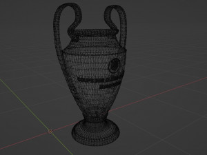Champions League UEFA Trophy - SolidWorks and Keyshot Model 3D