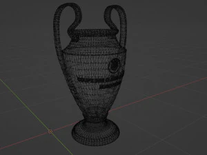 Champions League UEFA Trophy - SolidWorks and Keyshot 3D Model