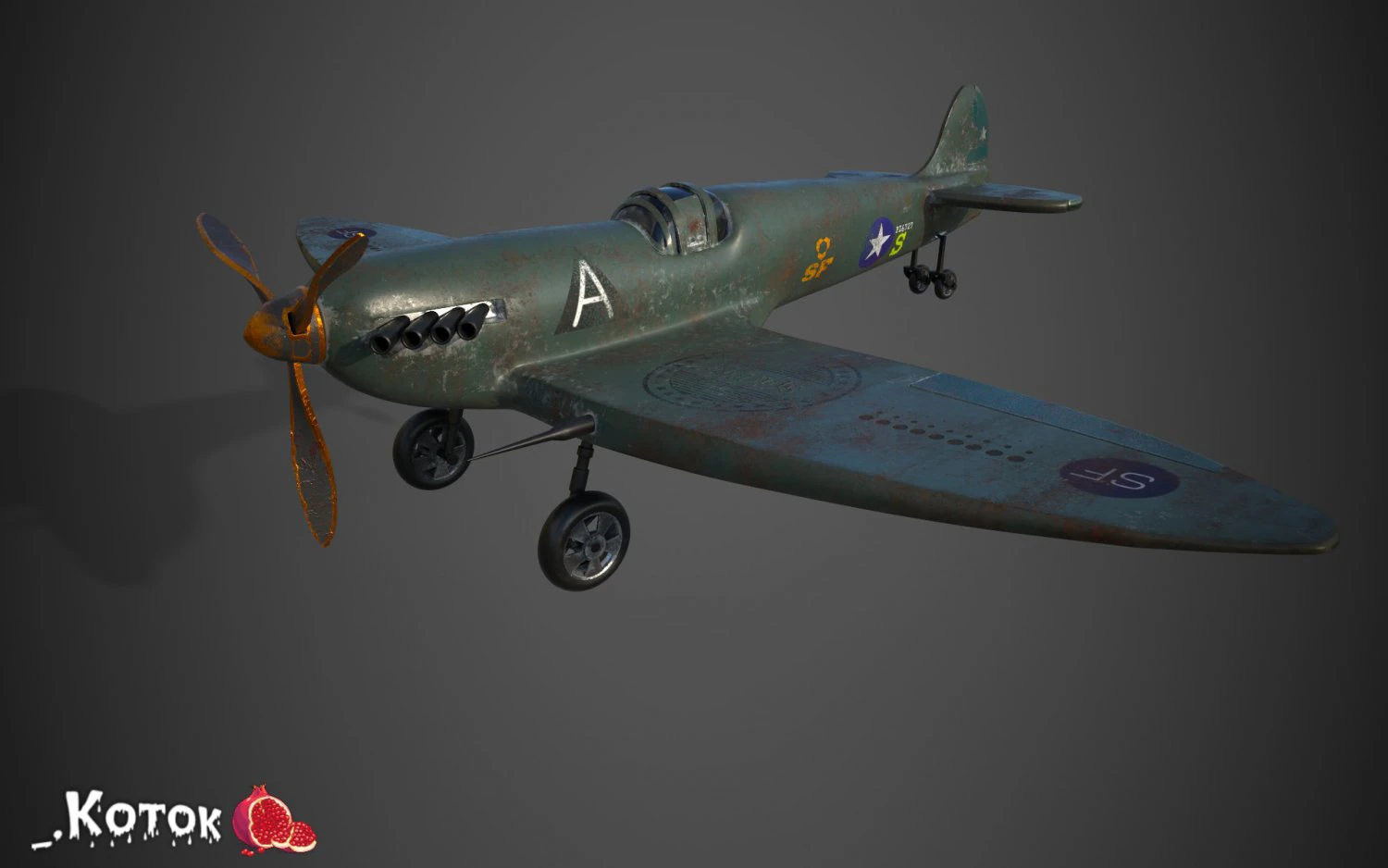 Spitfire Modello 3D .c4d .max .obj .3ds .fbx .stl .blend 