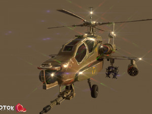 Apache AH-733 3D Модель