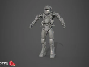 Warrior Robot 3D Model