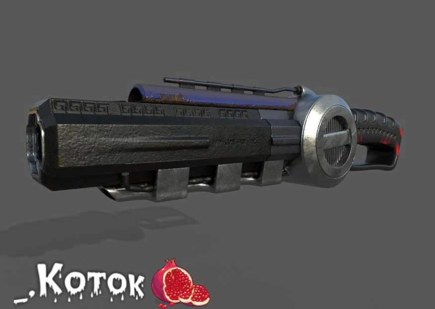 SpaceRifle 3D Model .c4d .max .obj .3ds .fbx .stl .blend 