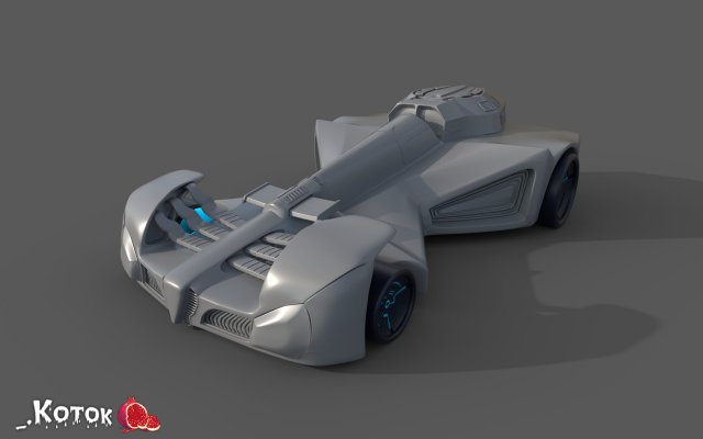 Race Car 3D Model .c4d .max .obj .3ds .fbx .stl .blend