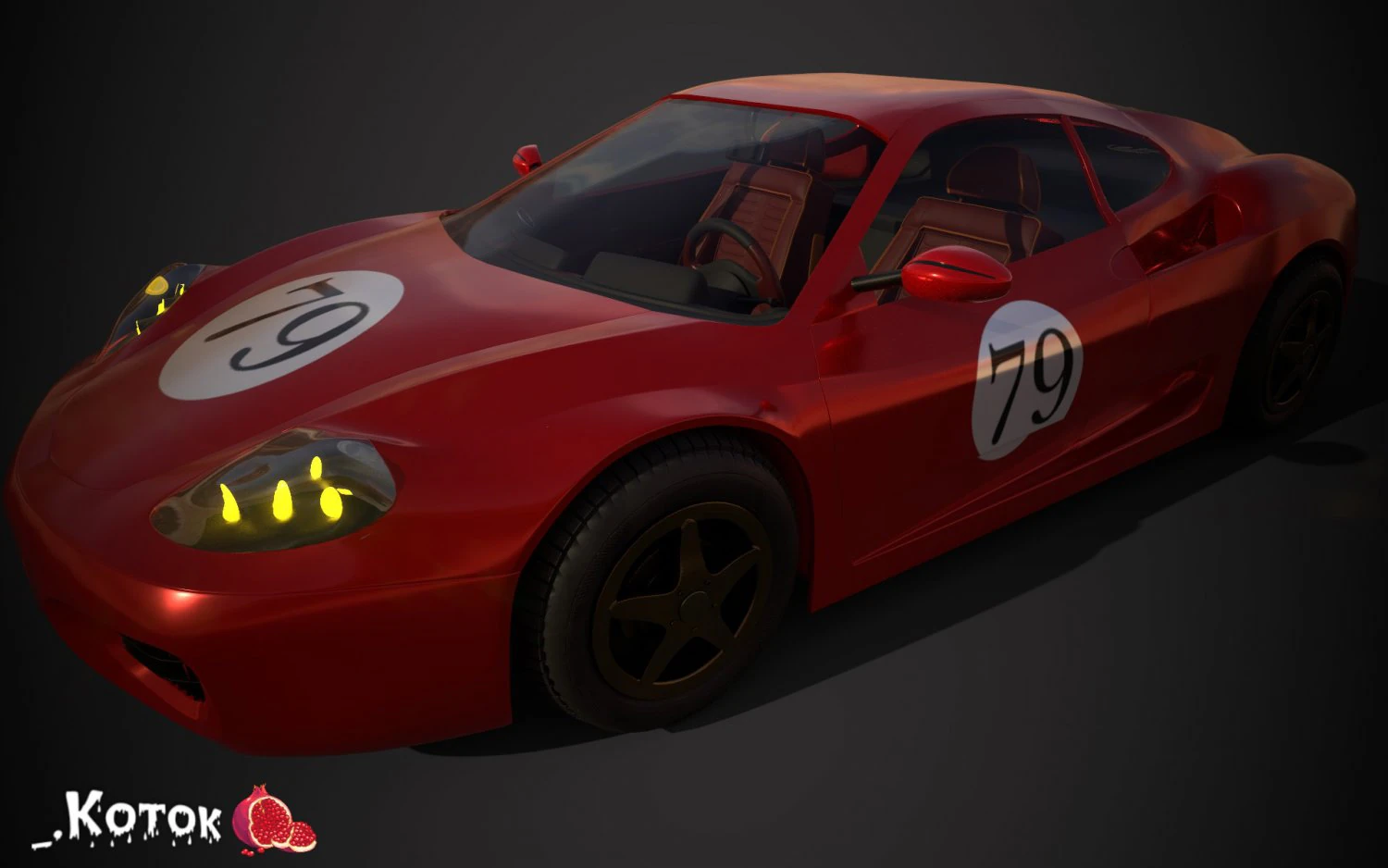Race car 3D Model .c4d .max .obj .3ds .fbx .stl .blend 